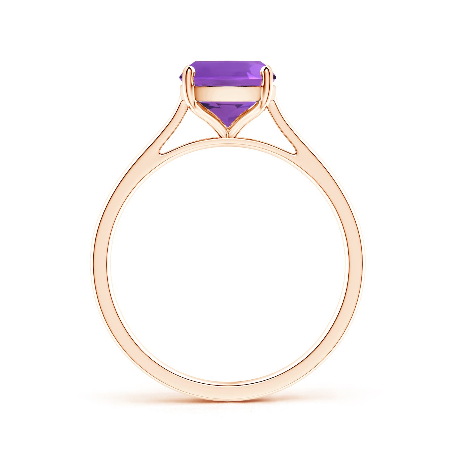 AAA - Amethyst / 2 CT / 14 KT Rose Gold