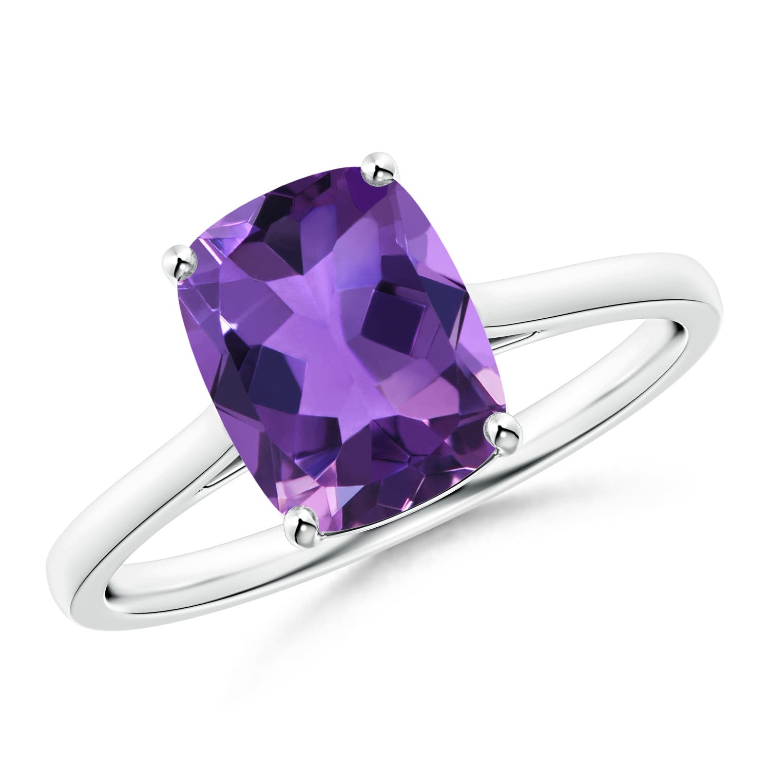 AAA - Amethyst / 2 CT / 14 KT White Gold