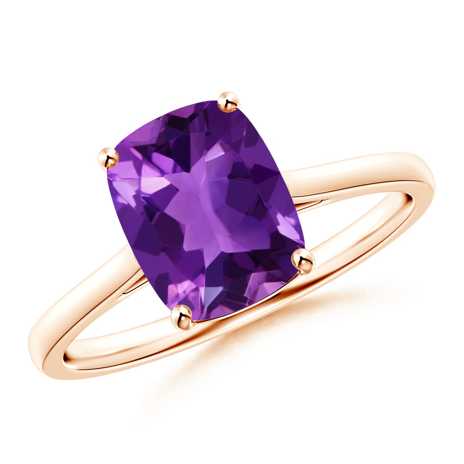 AAAA - Amethyst / 2 CT / 14 KT Rose Gold