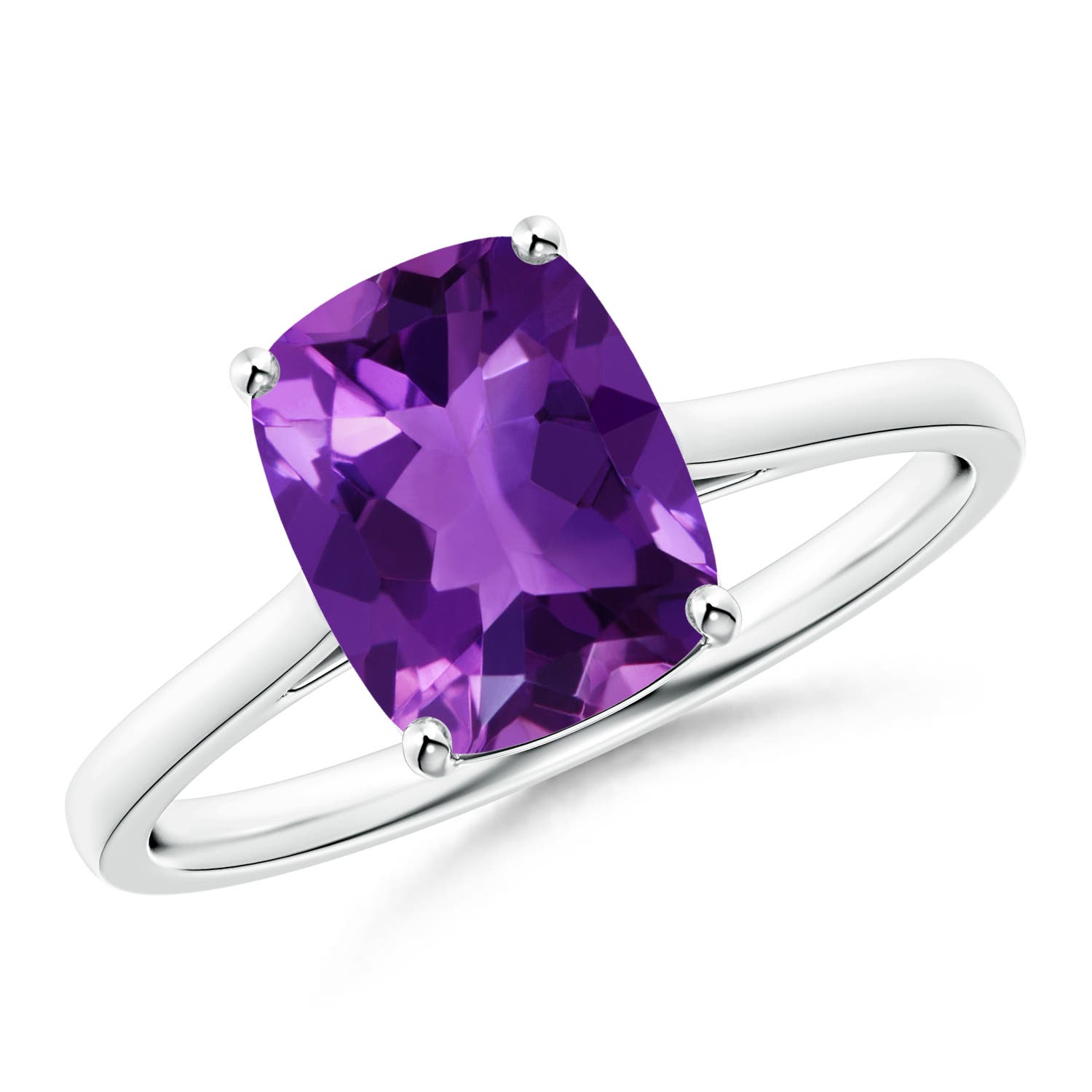 AAAA - Amethyst / 2 CT / 14 KT White Gold