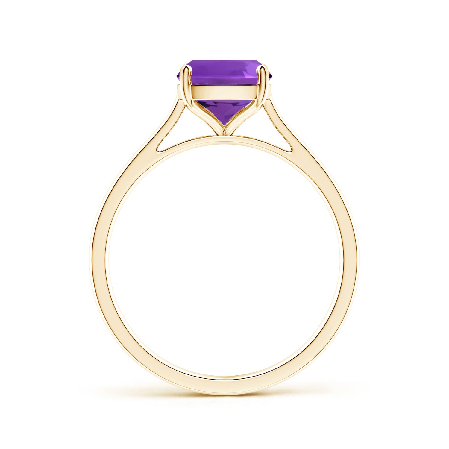 AAAA - Amethyst / 2 CT / 14 KT Yellow Gold