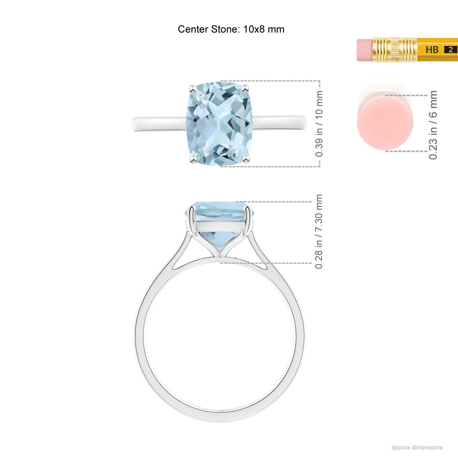 AA - Aquamarine / 2.45 CT / 14 KT White Gold