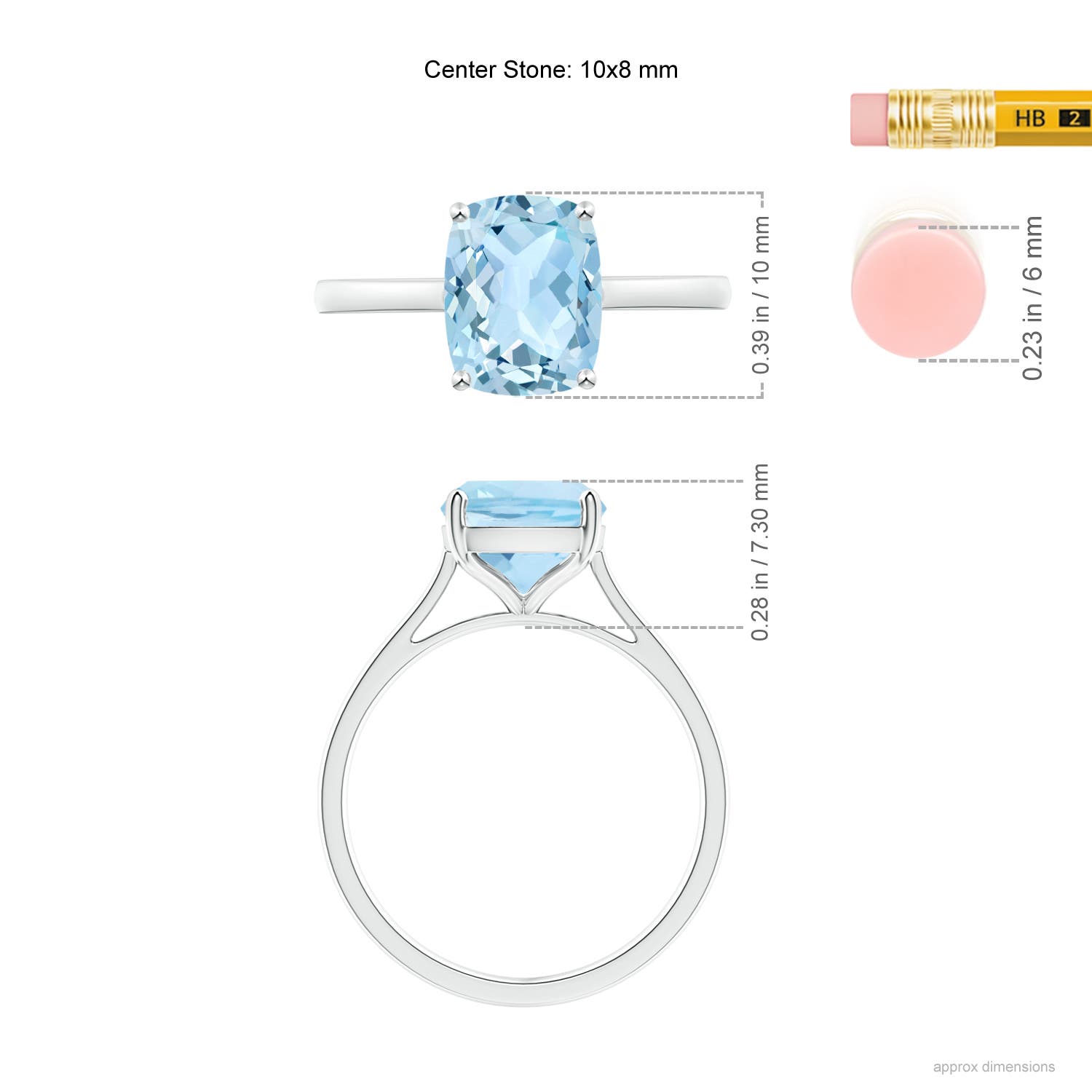 AAA - Aquamarine / 2.45 CT / 14 KT White Gold