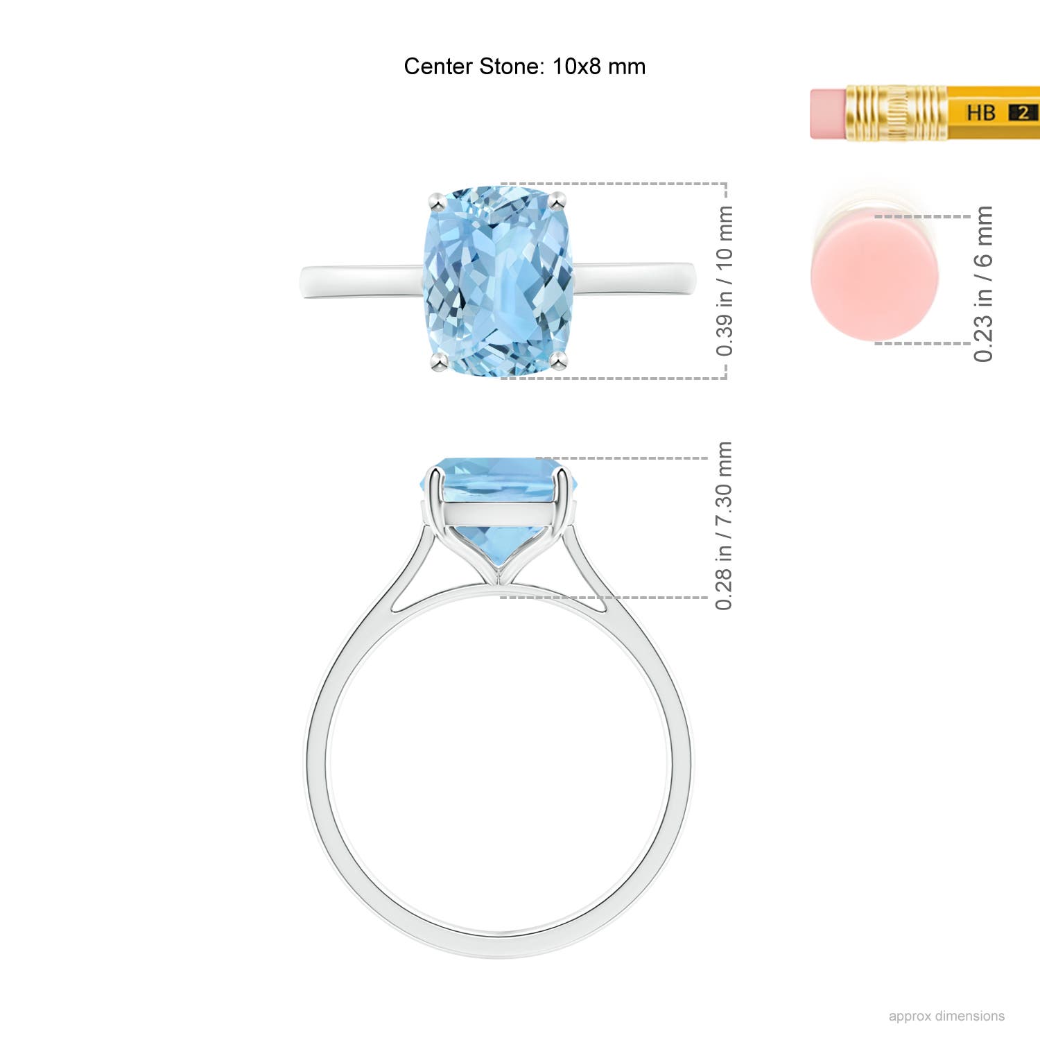 AAAA - Aquamarine / 2.45 CT / 14 KT White Gold