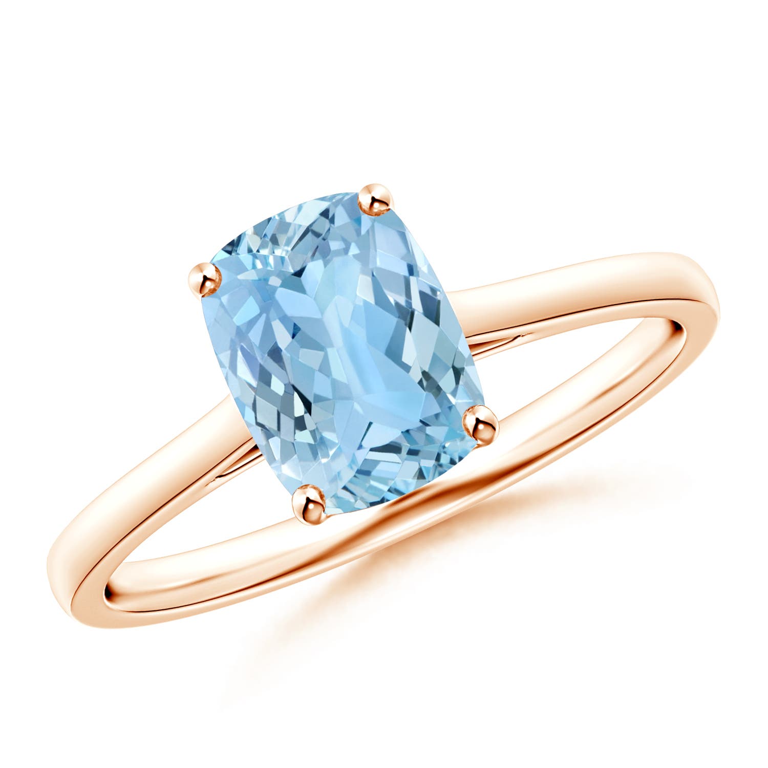 AAAA - Aquamarine / 1.2 CT / 14 KT Rose Gold