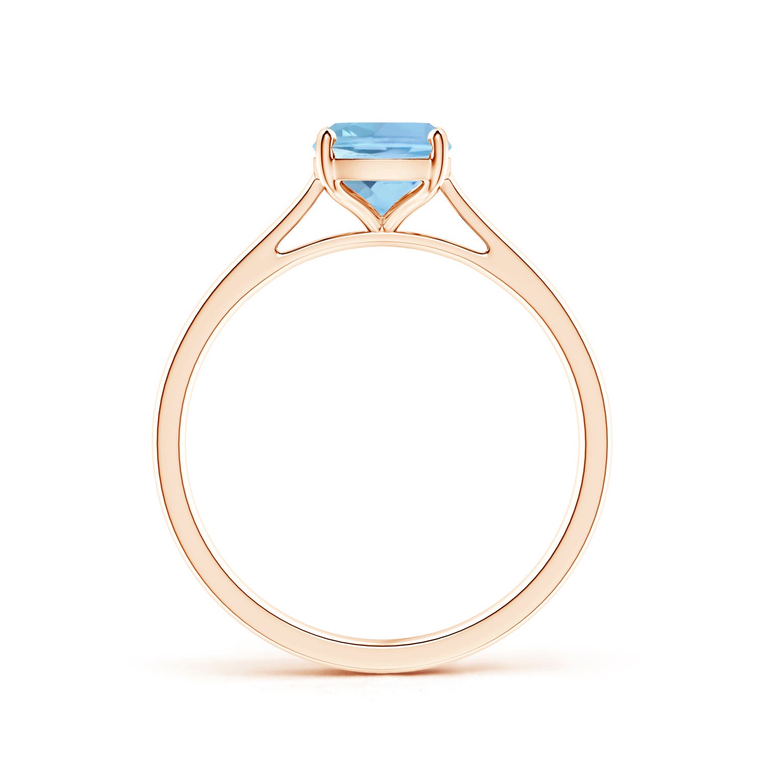 AAAA - Aquamarine / 1.2 CT / 14 KT Rose Gold