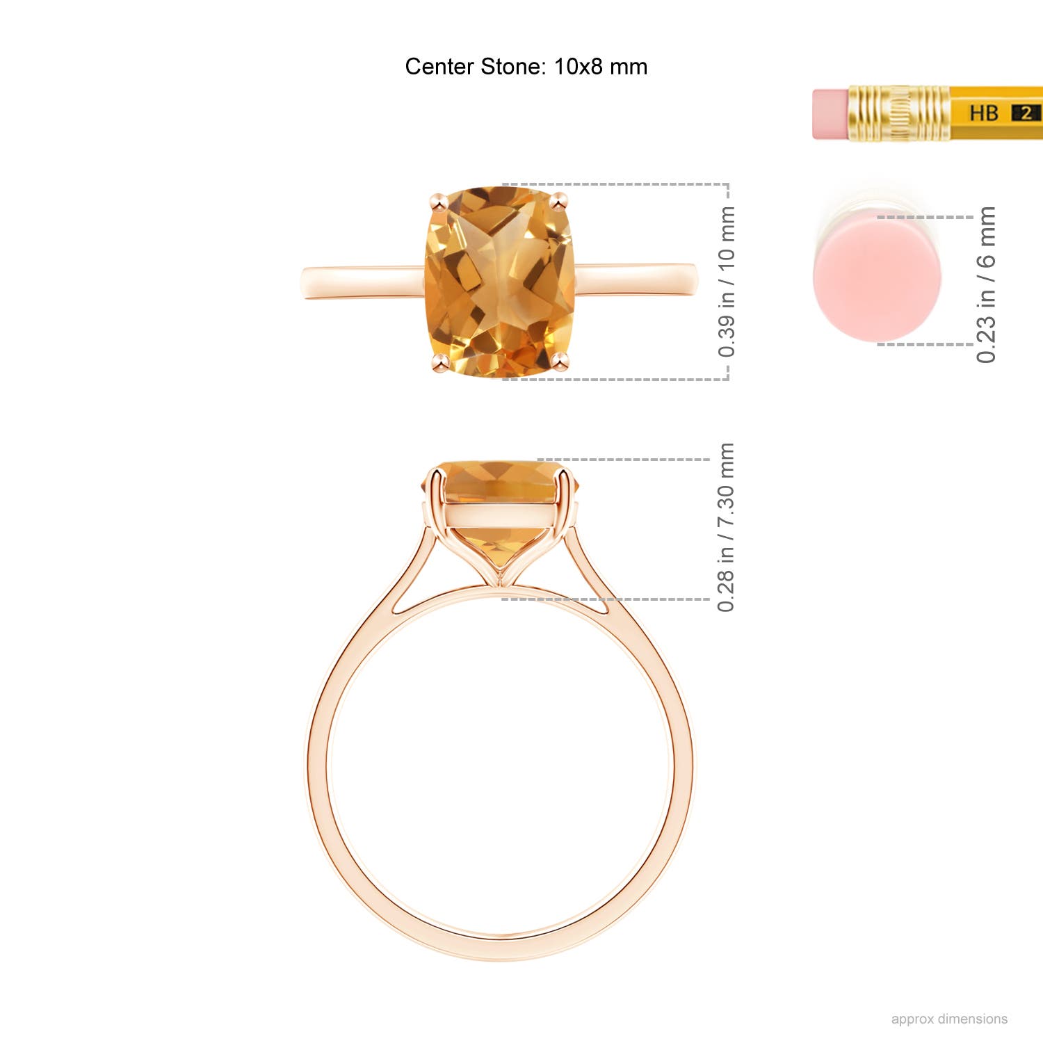 A - Citrine / 2.65 CT / 14 KT Rose Gold