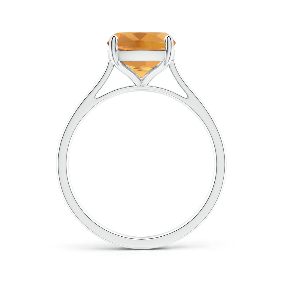 10x8mm A Prong-Set Cushion Citrine Solitaire Ring in S999 Silver side-1