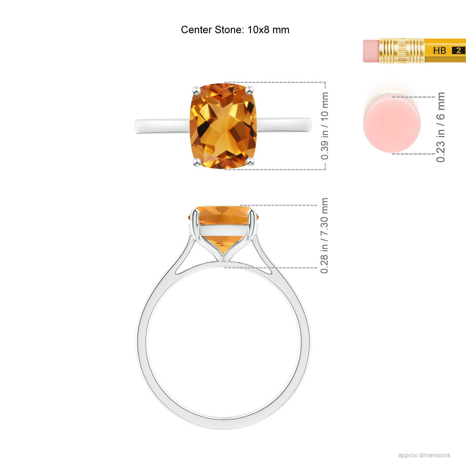 AA - Citrine / 2.65 CT / 14 KT White Gold