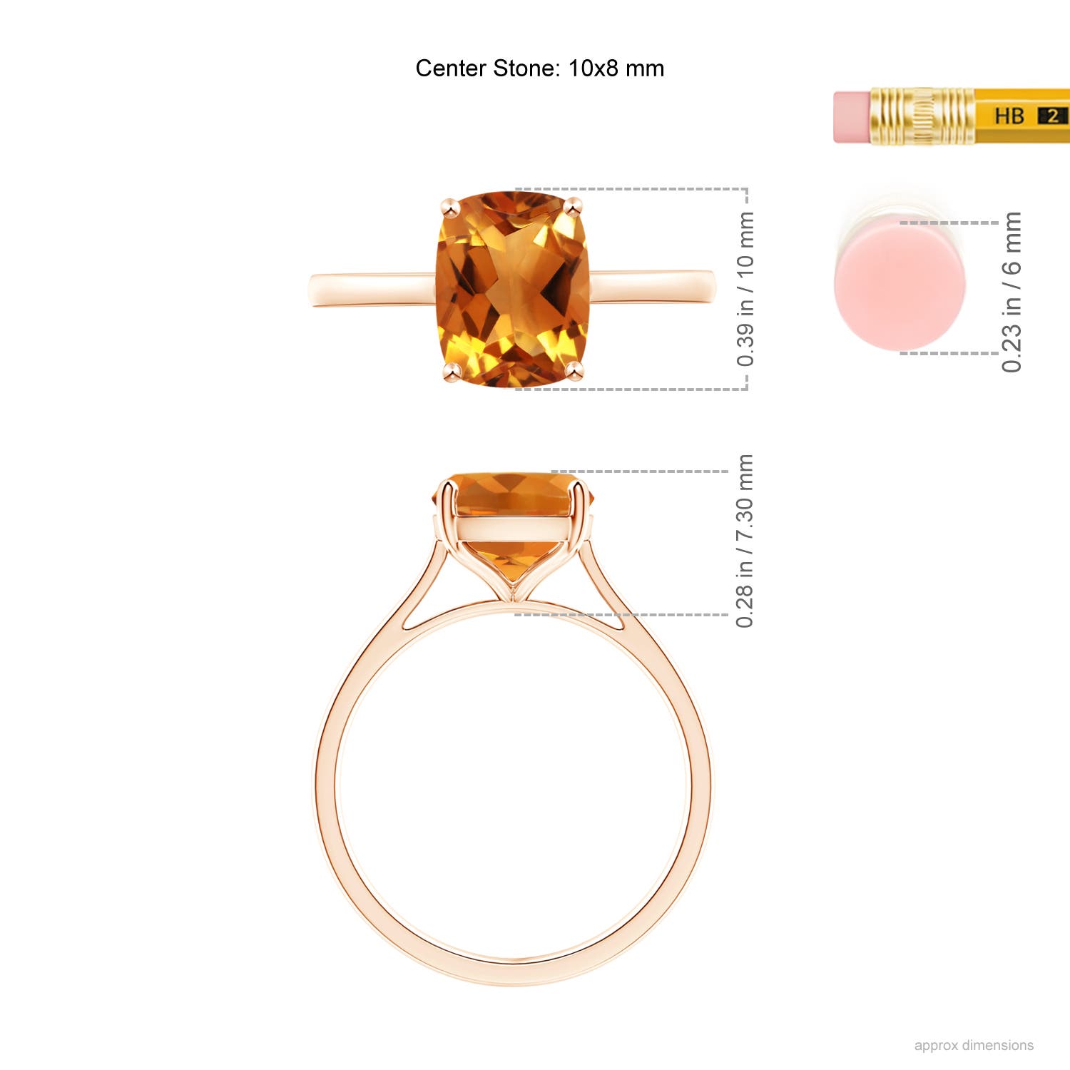 AAA - Citrine / 2.65 CT / 14 KT Rose Gold