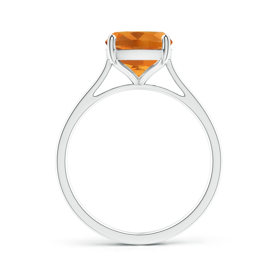 10x8mm AAA Prong-Set Cushion Citrine Solitaire Ring in S999 Silver side-1