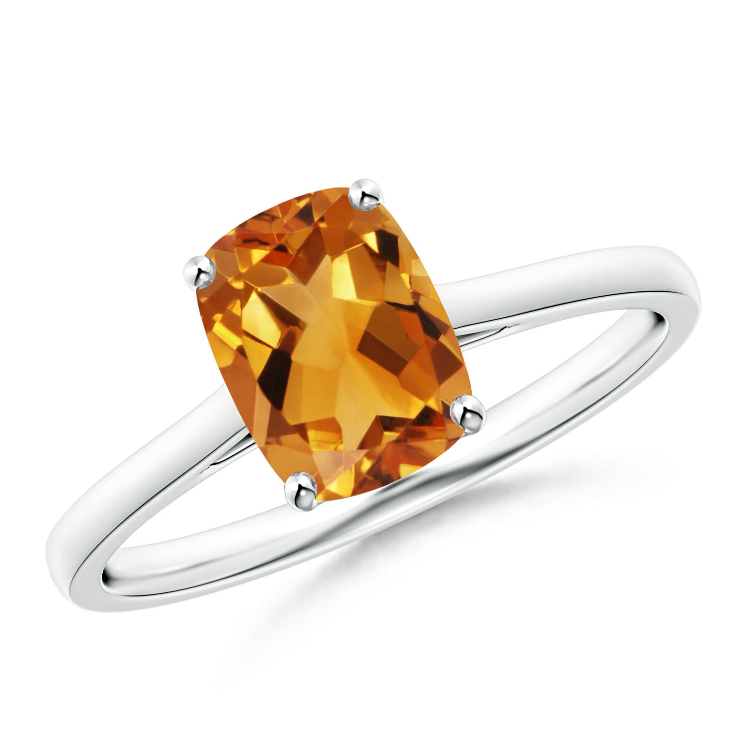 AA - Citrine / 1.35 CT / 14 KT White Gold