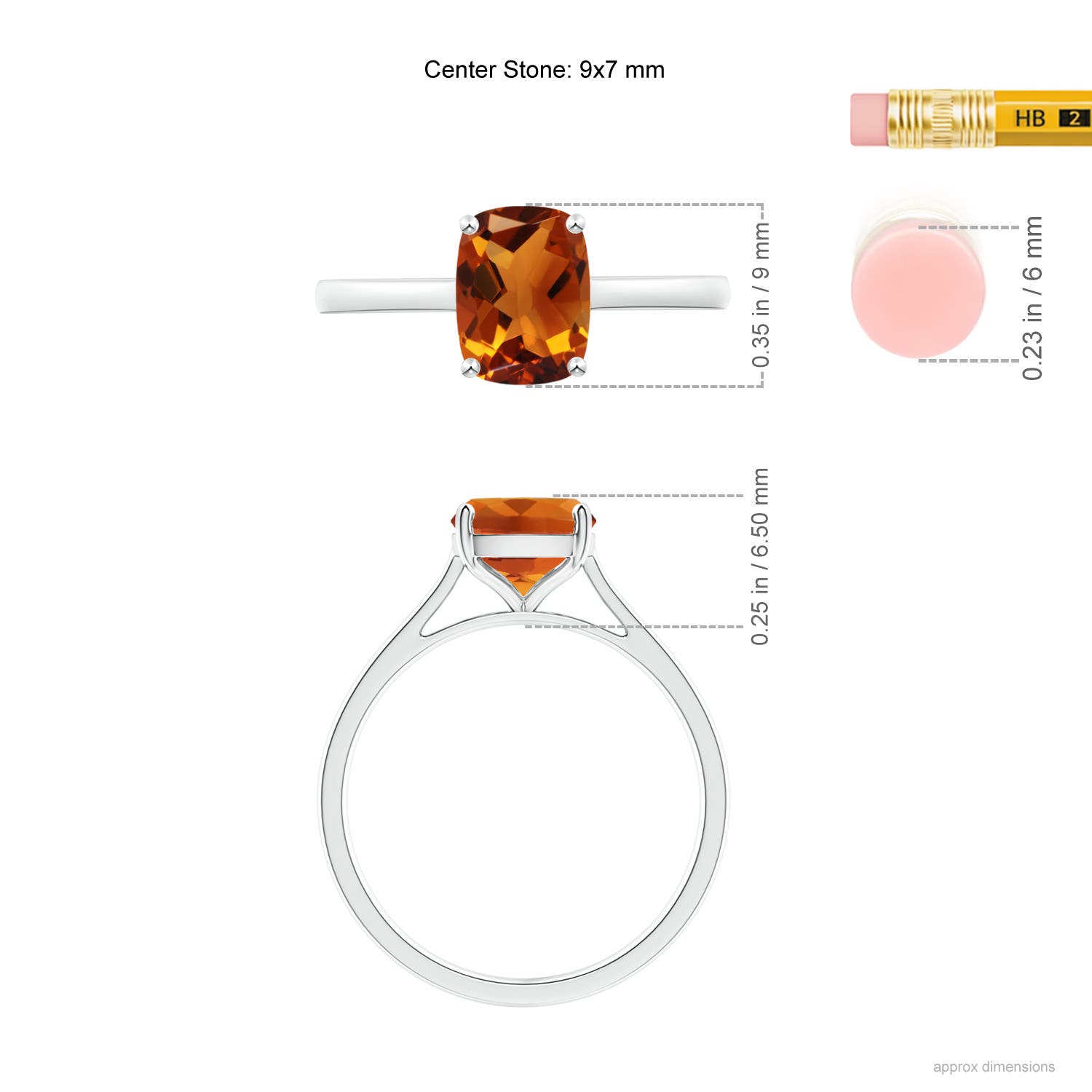 AAAA - Citrine / 1.95 CT / 14 KT White Gold