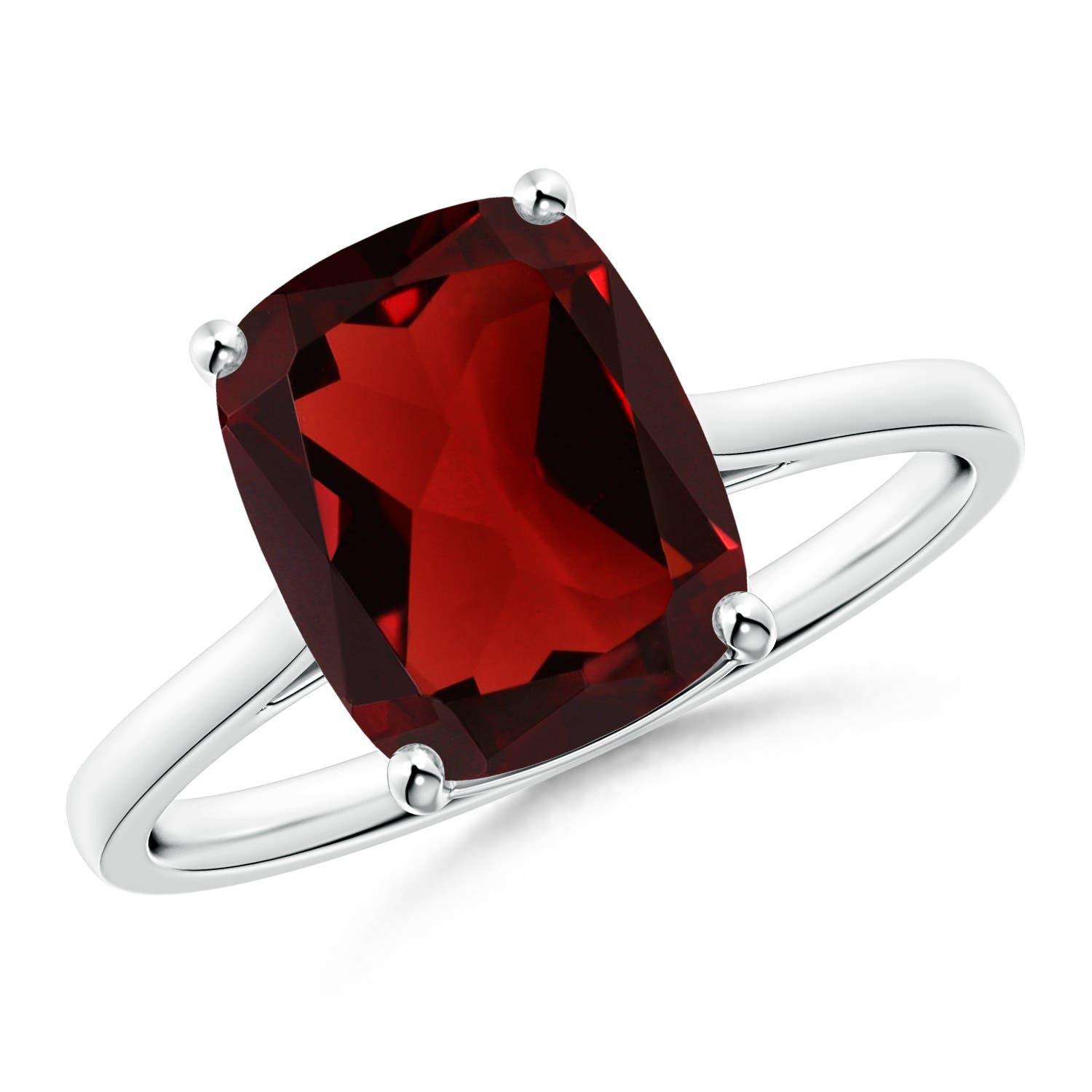 AAA - Garnet / 3.35 CT / 14 KT White Gold