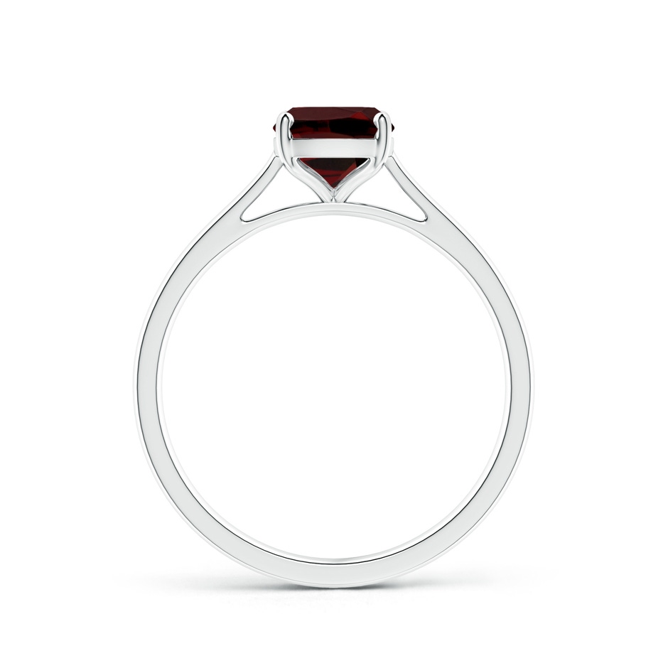 8x6mm AAA Prong-Set Cushion Garnet Solitaire Ring in S999 Silver side-1