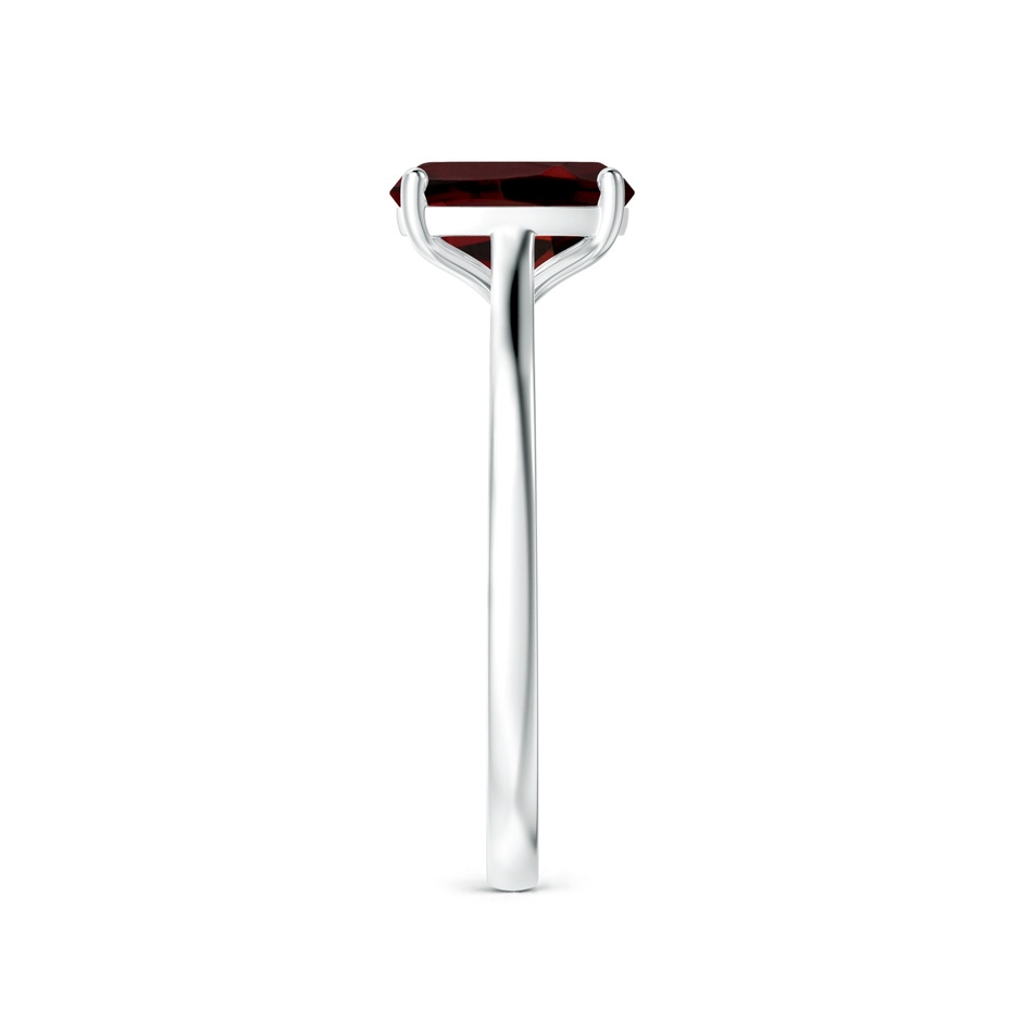 8x6mm AAA Prong-Set Cushion Garnet Solitaire Ring in S999 Silver side-2