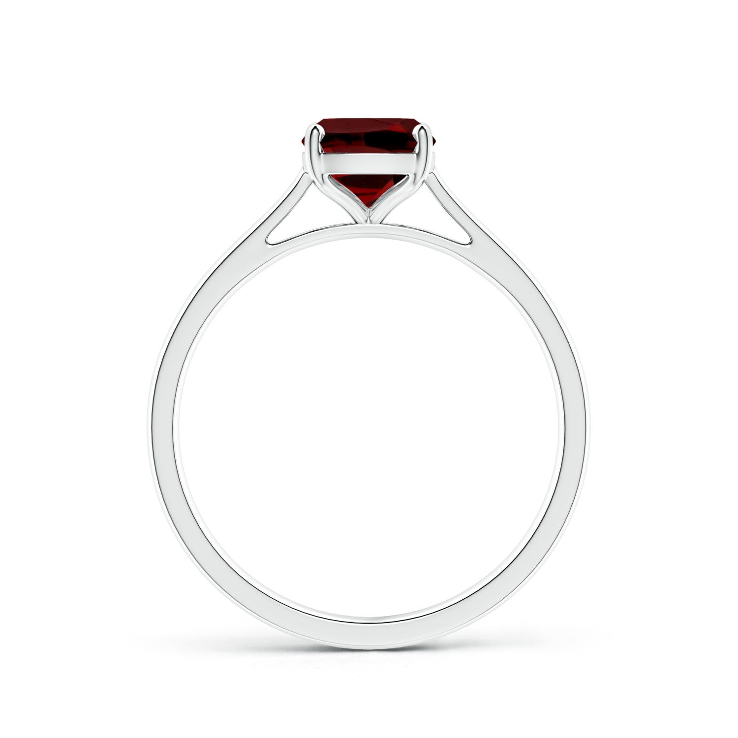 AAAA - Garnet / 1.6 CT / 14 KT White Gold