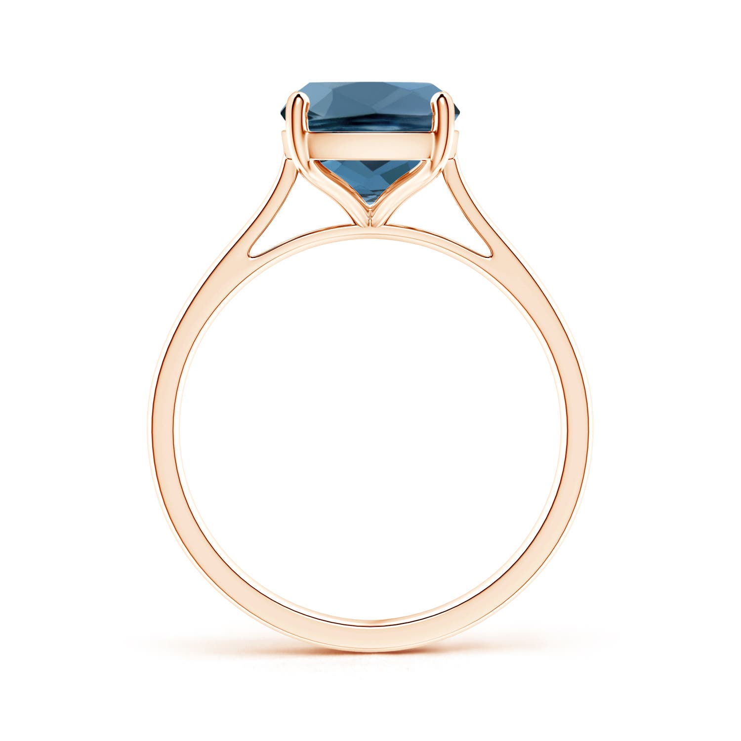 A - London Blue Topaz / 3.2 CT / 14 KT Rose Gold