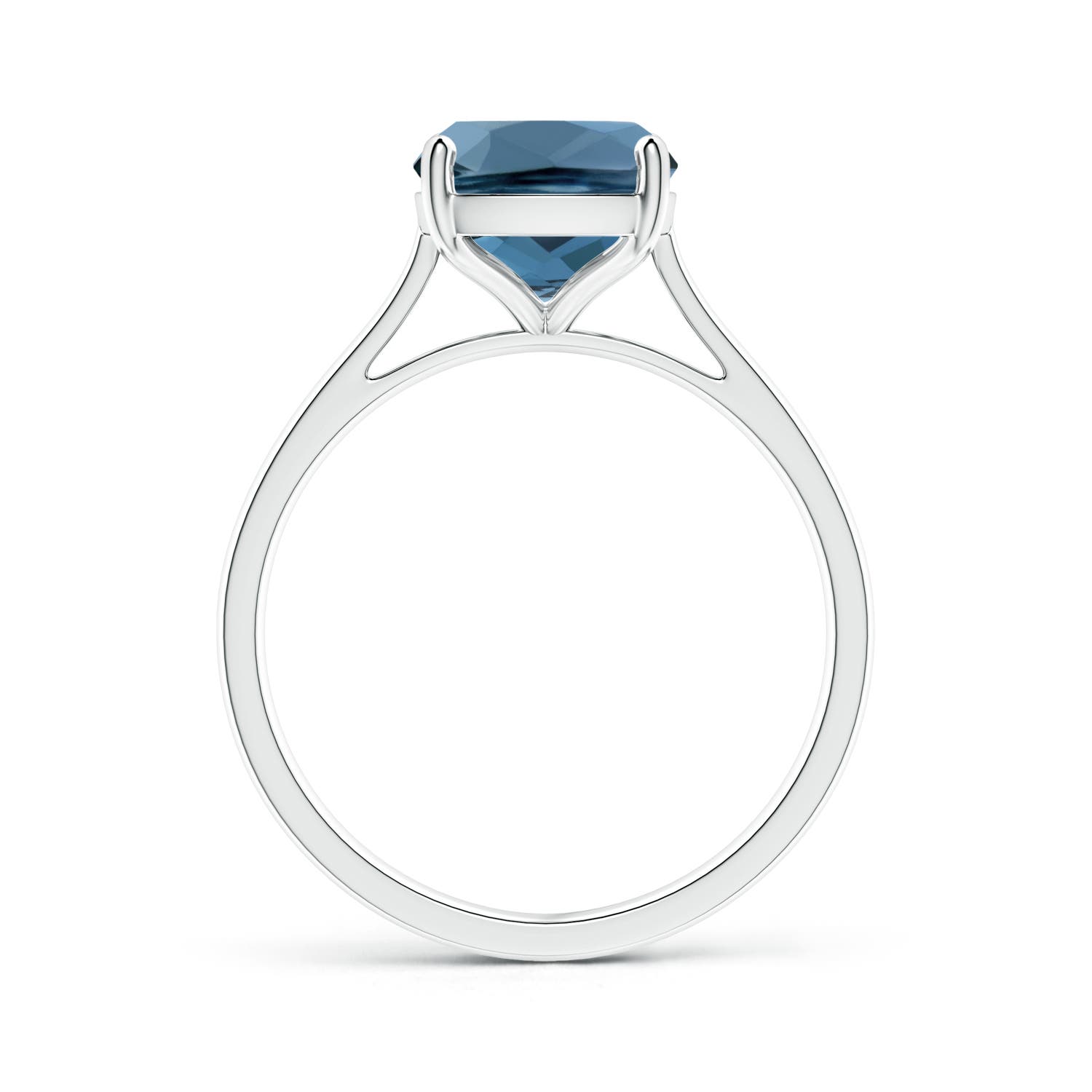 A - London Blue Topaz / 3.2 CT / 14 KT White Gold