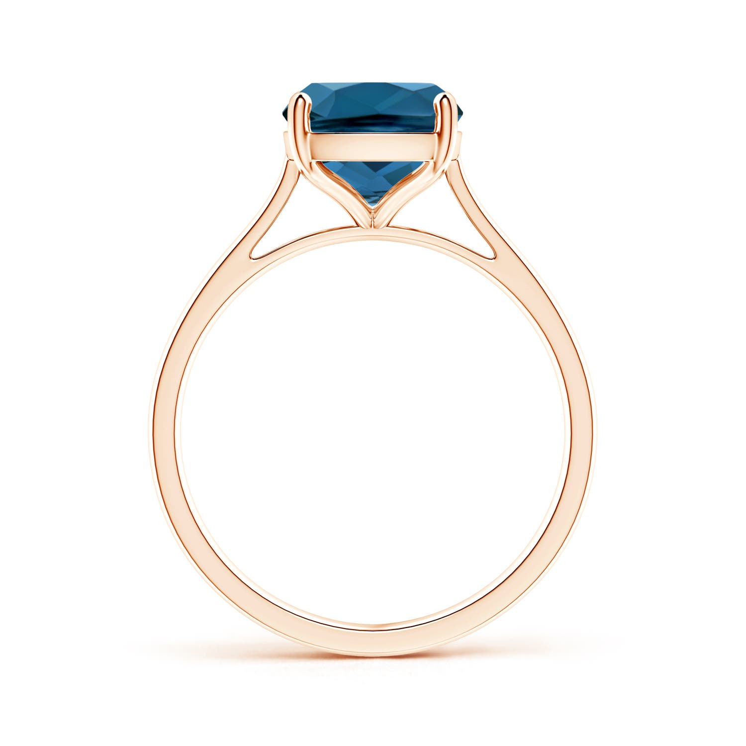 AAA - London Blue Topaz / 3.2 CT / 14 KT Rose Gold