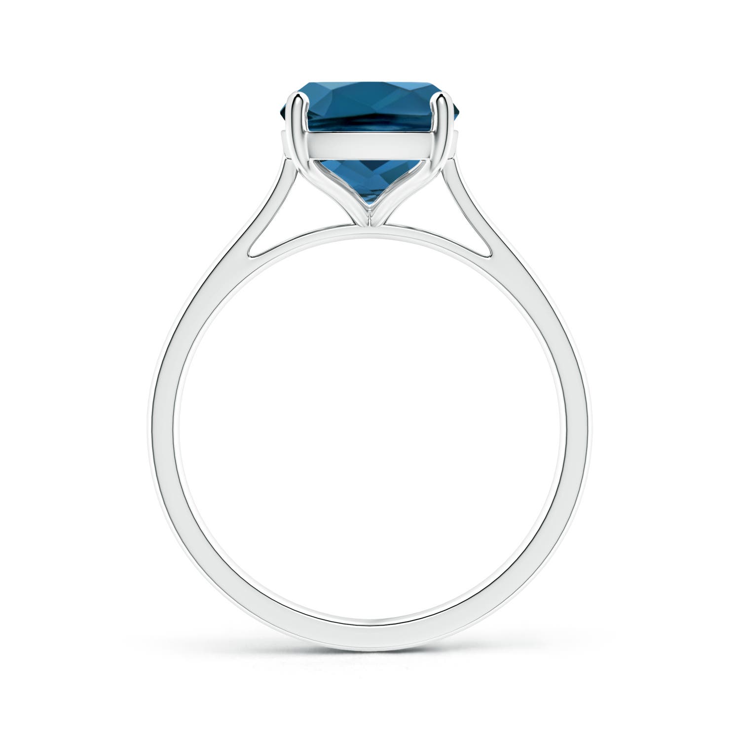 AAA - London Blue Topaz / 3.2 CT / 14 KT White Gold