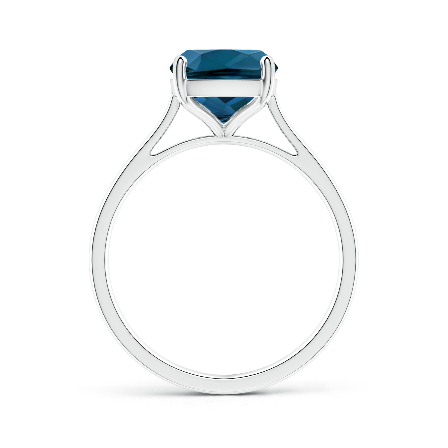 AAAA - London Blue Topaz / 3.2 CT / 14 KT White Gold