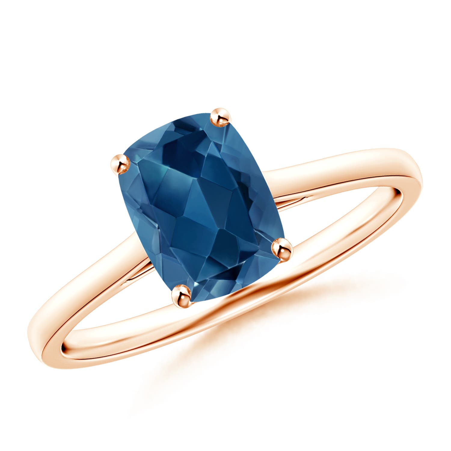 AA - London Blue Topaz / 1.6 CT / 14 KT Rose Gold