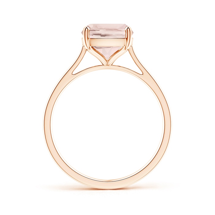 10x8mm A Prong-Set Cushion Morganite Solitaire Ring in Rose Gold product image