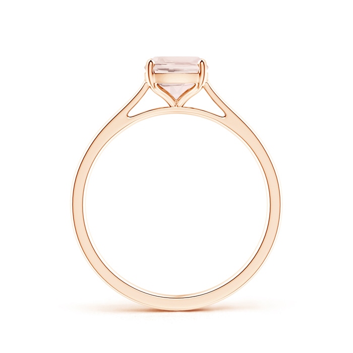8x6mm A Prong-Set Cushion Morganite Solitaire Ring in 9K Rose Gold product image