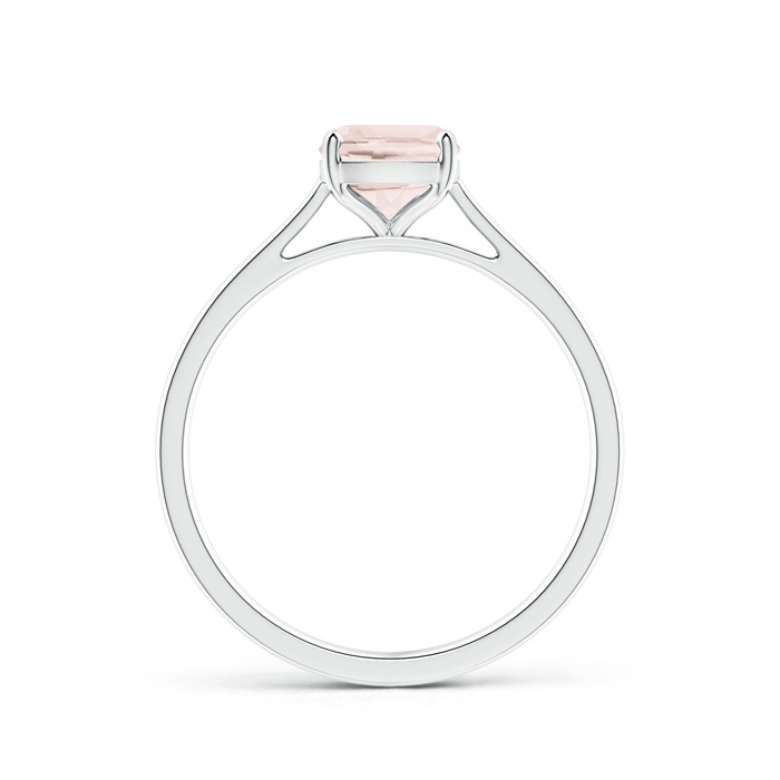 8x6mm A Prong-Set Cushion Morganite Solitaire Ring in White Gold product image