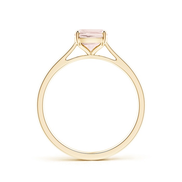 8x6mm A Prong-Set Cushion Morganite Solitaire Ring in Yellow Gold product image