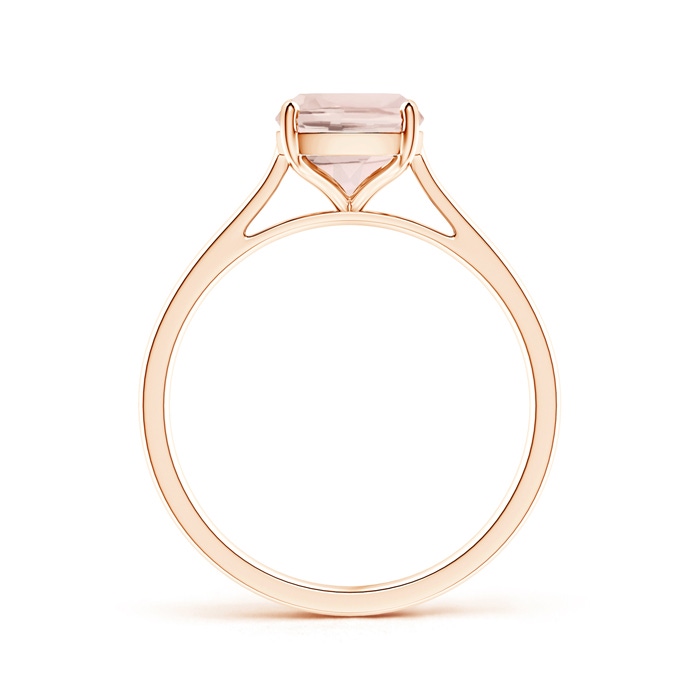 9x7mm A Prong-Set Cushion Morganite Solitaire Ring in 9K Rose Gold product image