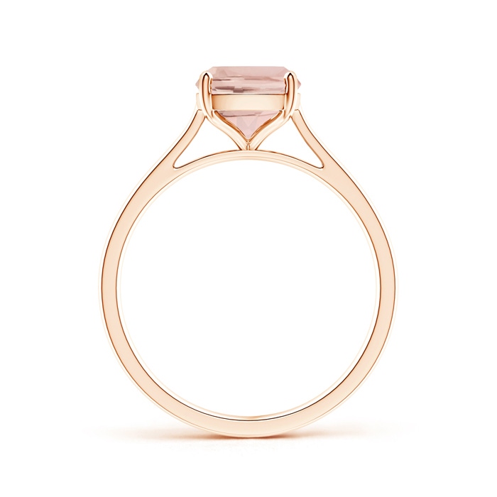 9x7mm AA Prong-Set Cushion Morganite Solitaire Ring in Rose Gold product image
