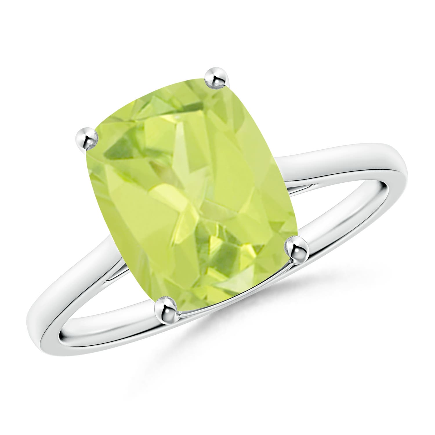 A - Peridot / 2.9 CT / 14 KT White Gold