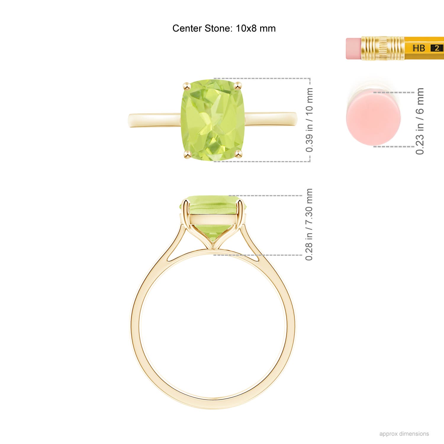 A - Peridot / 2.9 CT / 14 KT Yellow Gold