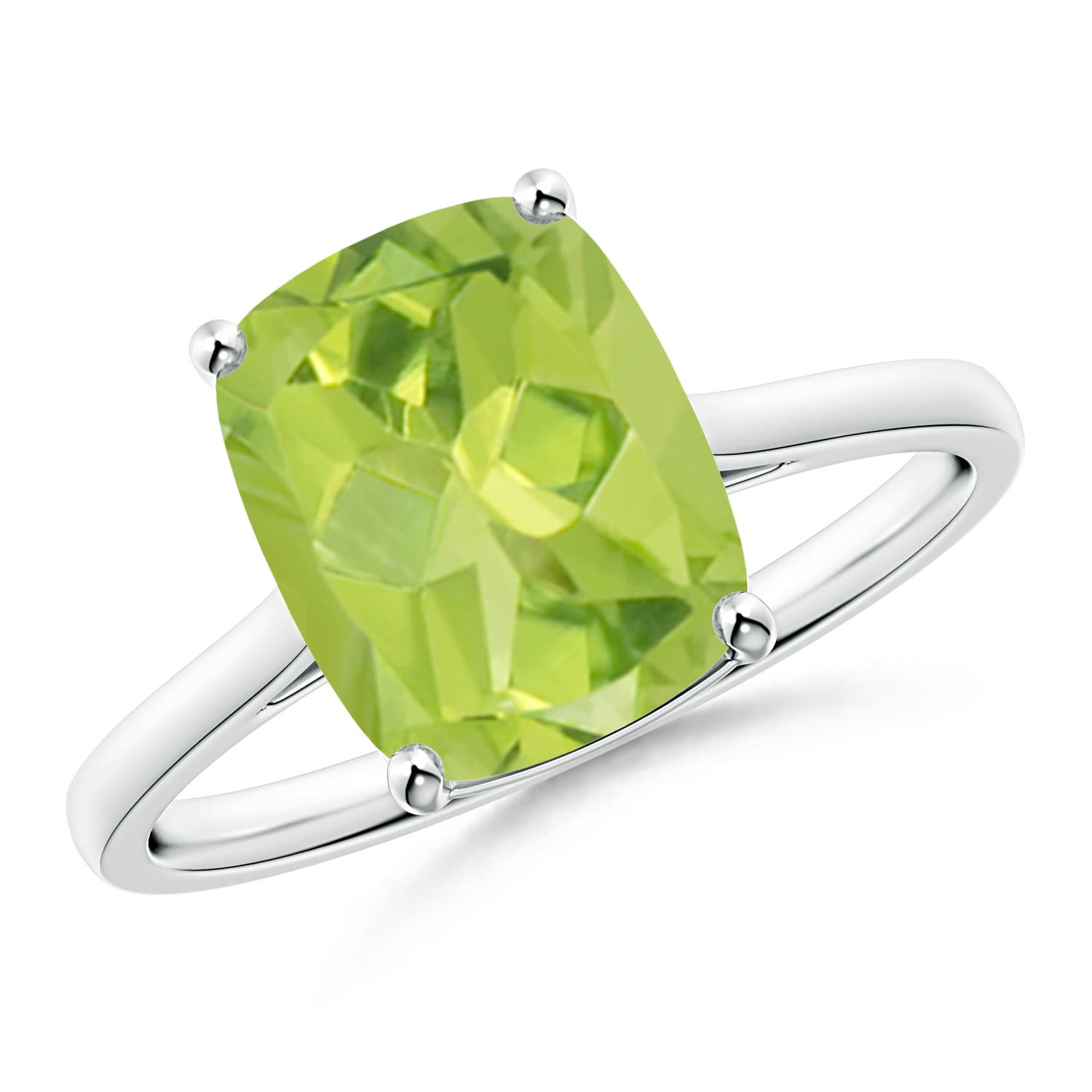 AA - Peridot / 2.9 CT / 14 KT White Gold