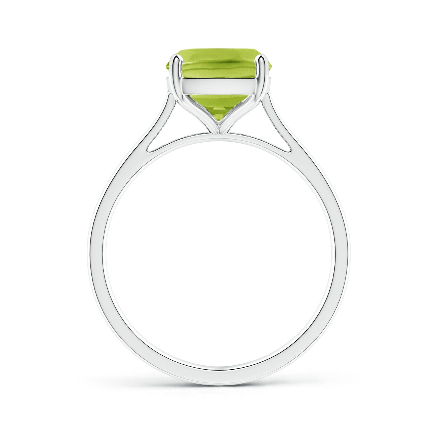 AA - Peridot / 2.9 CT / 14 KT White Gold