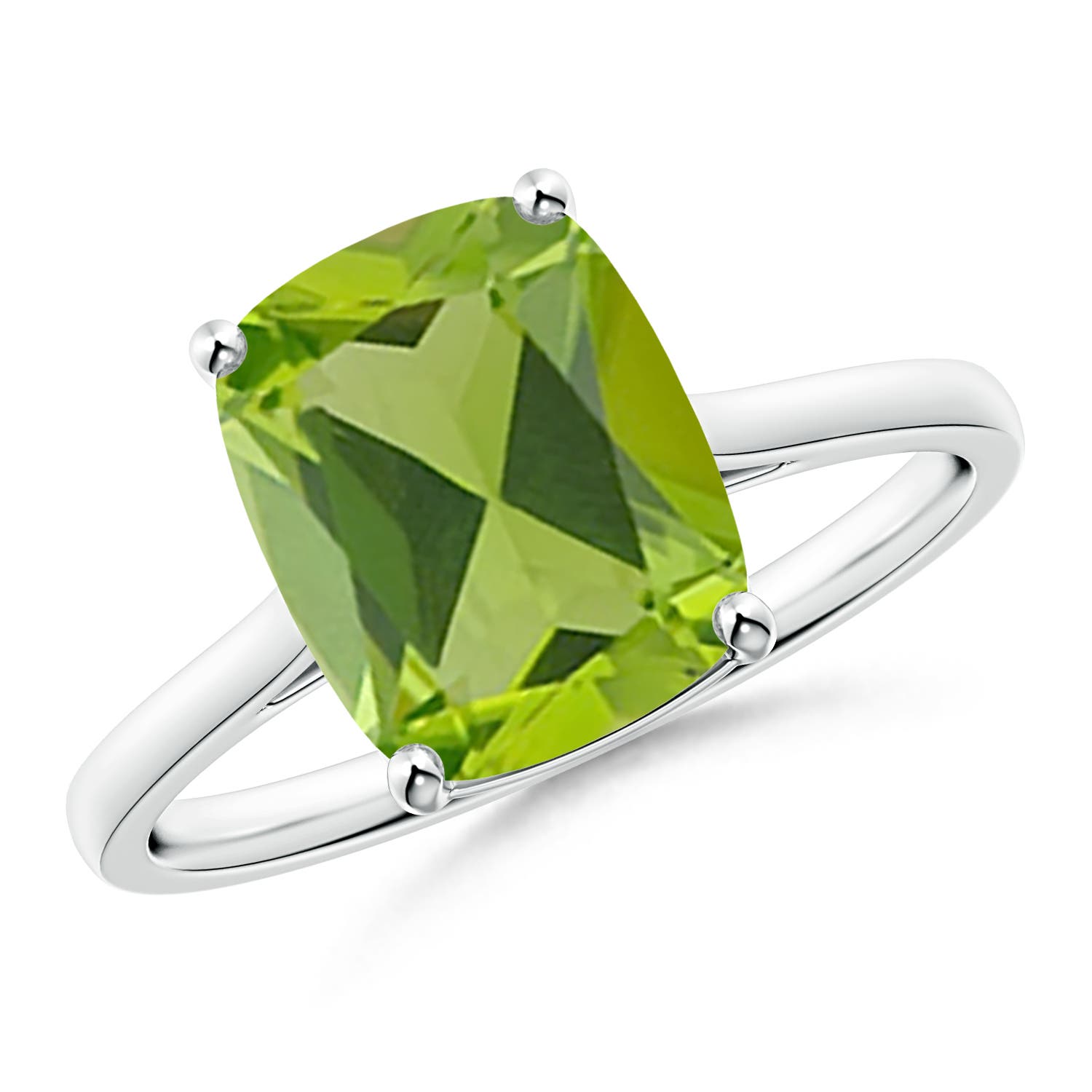 AAA - Peridot / 2.9 CT / 14 KT White Gold