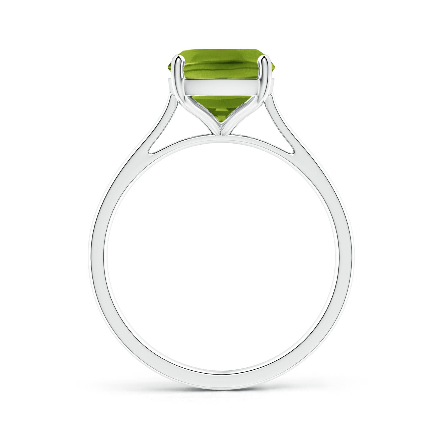 AAAA - Peridot / 2.9 CT / 14 KT White Gold