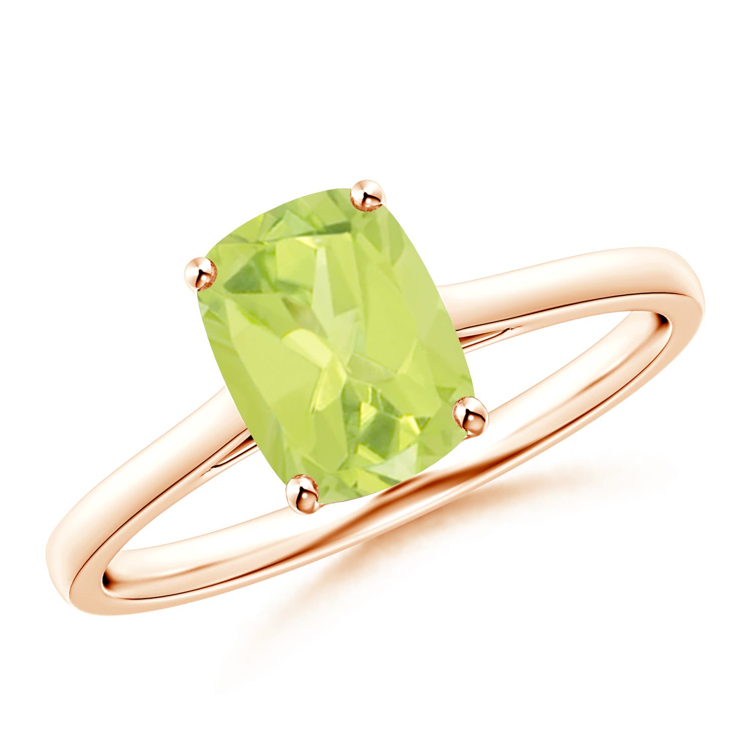 A - Peridot / 1.45 CT / 14 KT Rose Gold