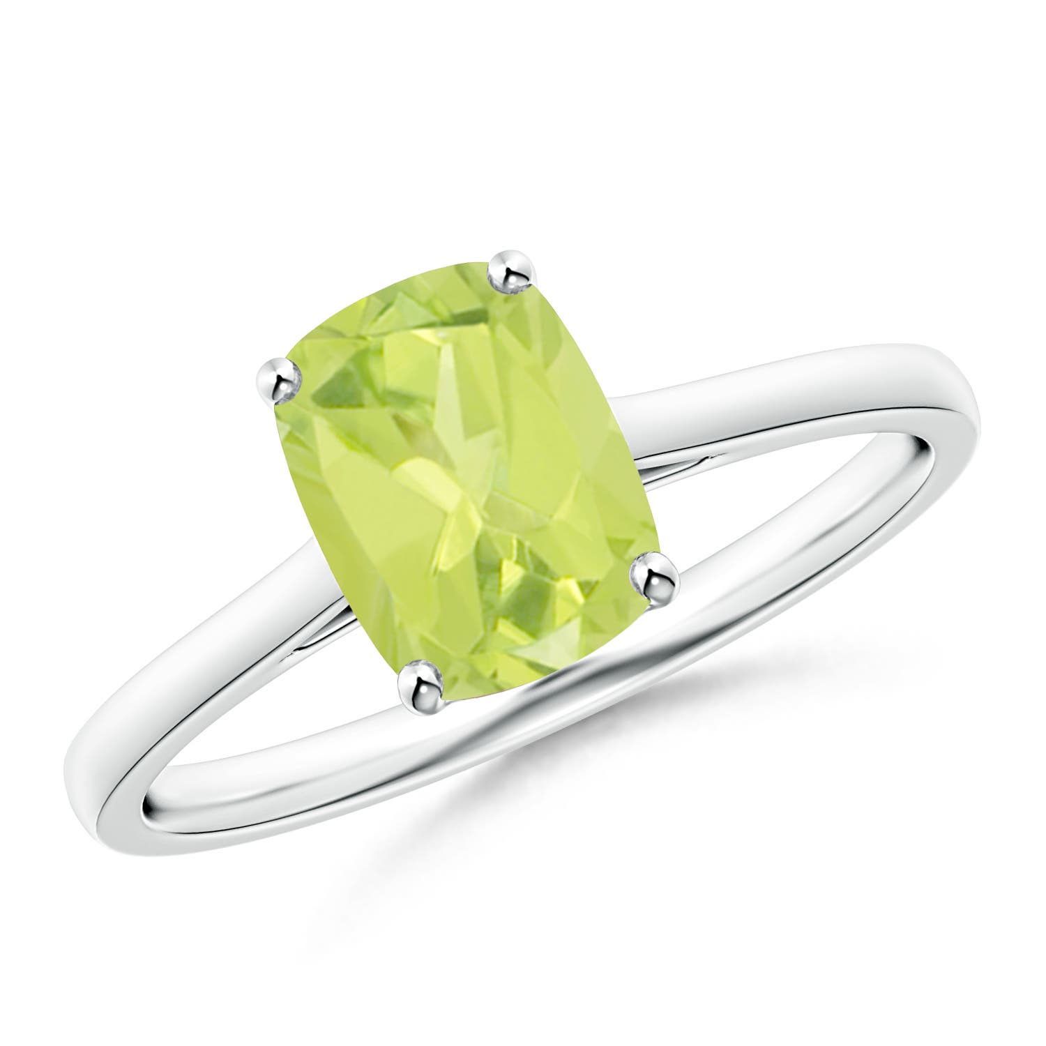 A - Peridot / 1.45 CT / 14 KT White Gold