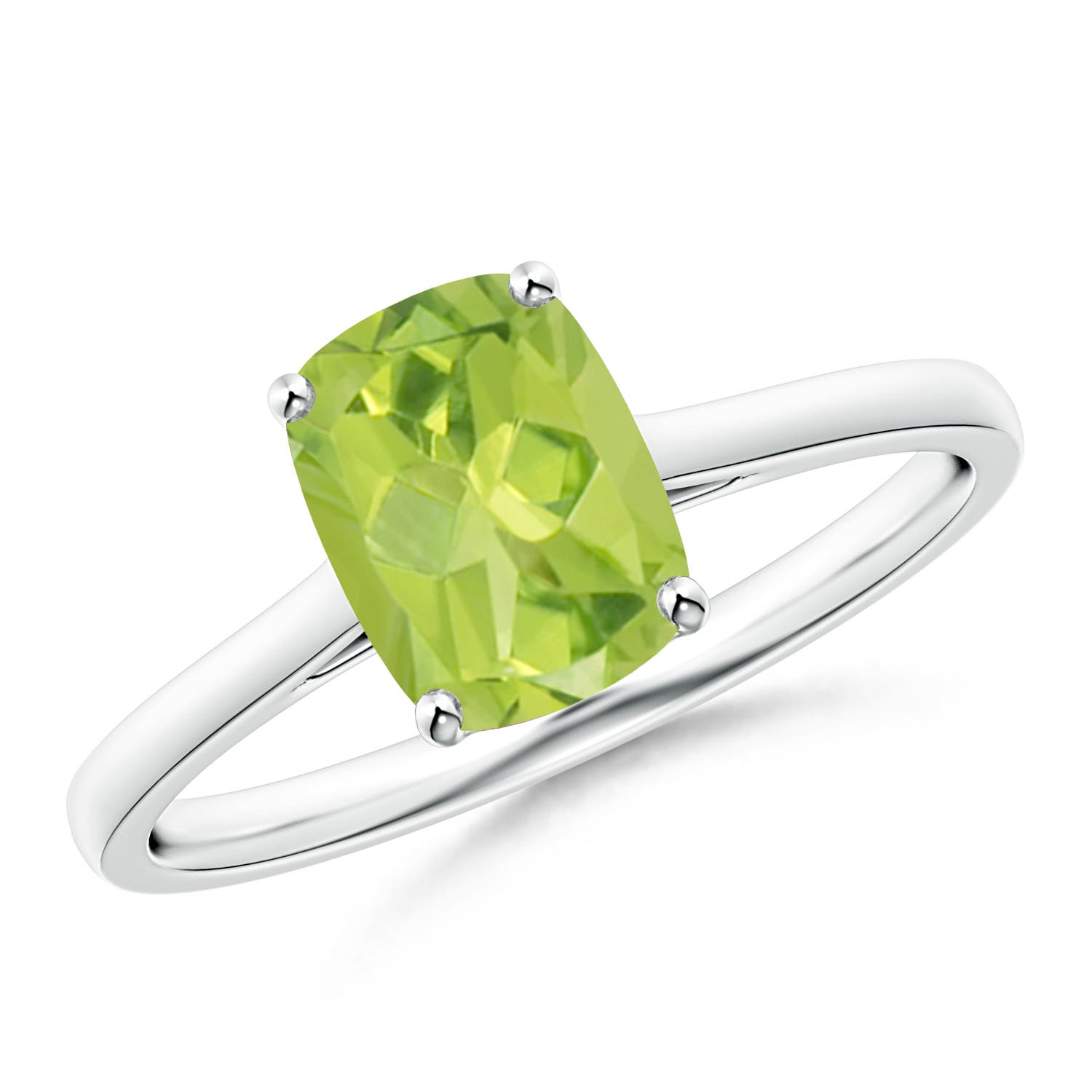 AA - Peridot / 1.45 CT / 14 KT White Gold