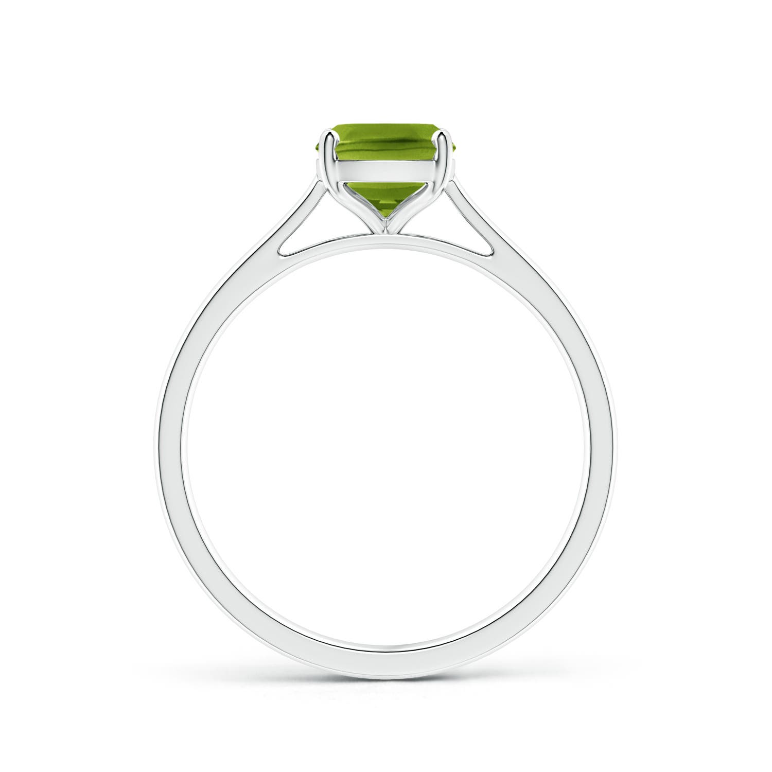 AAAA - Peridot / 1.45 CT / 14 KT White Gold