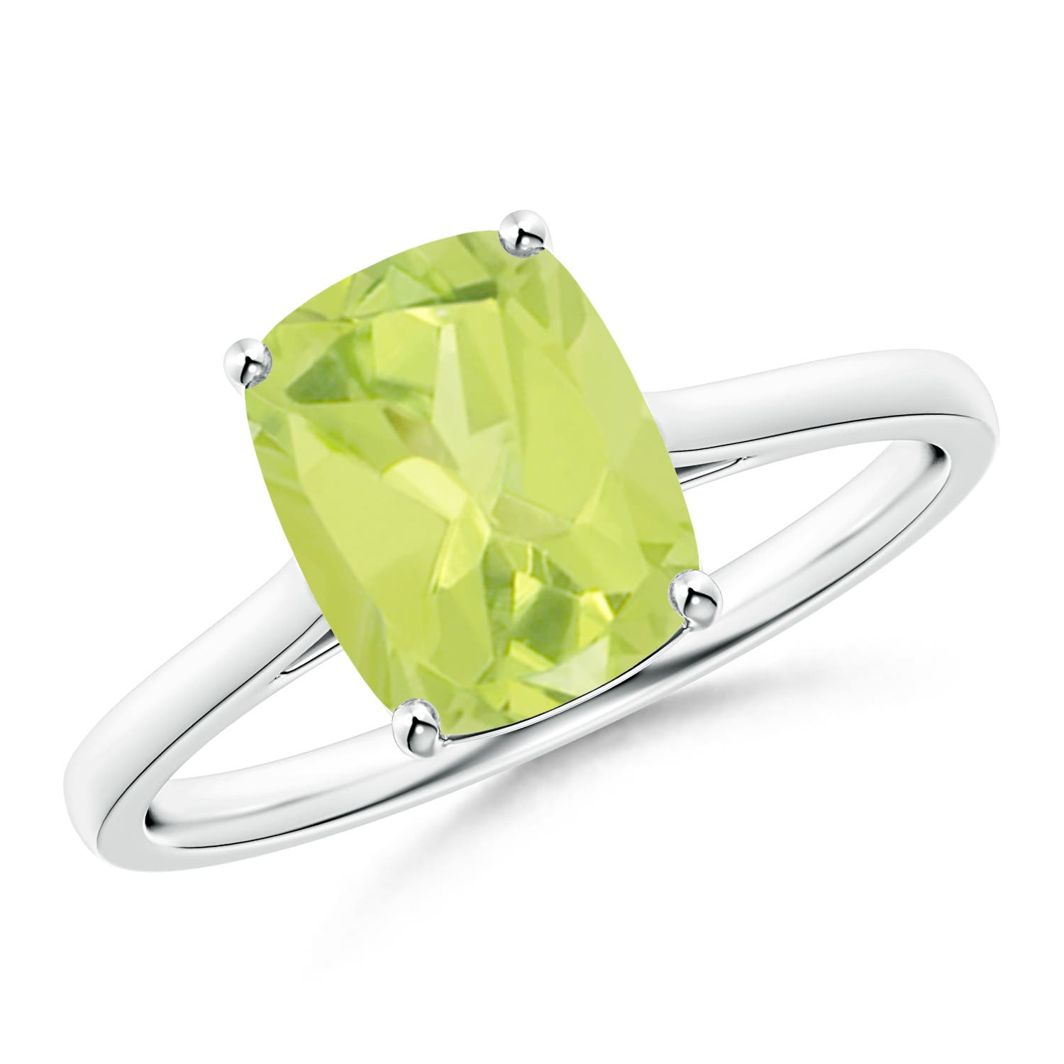 A - Peridot / 2.1 CT / 14 KT White Gold