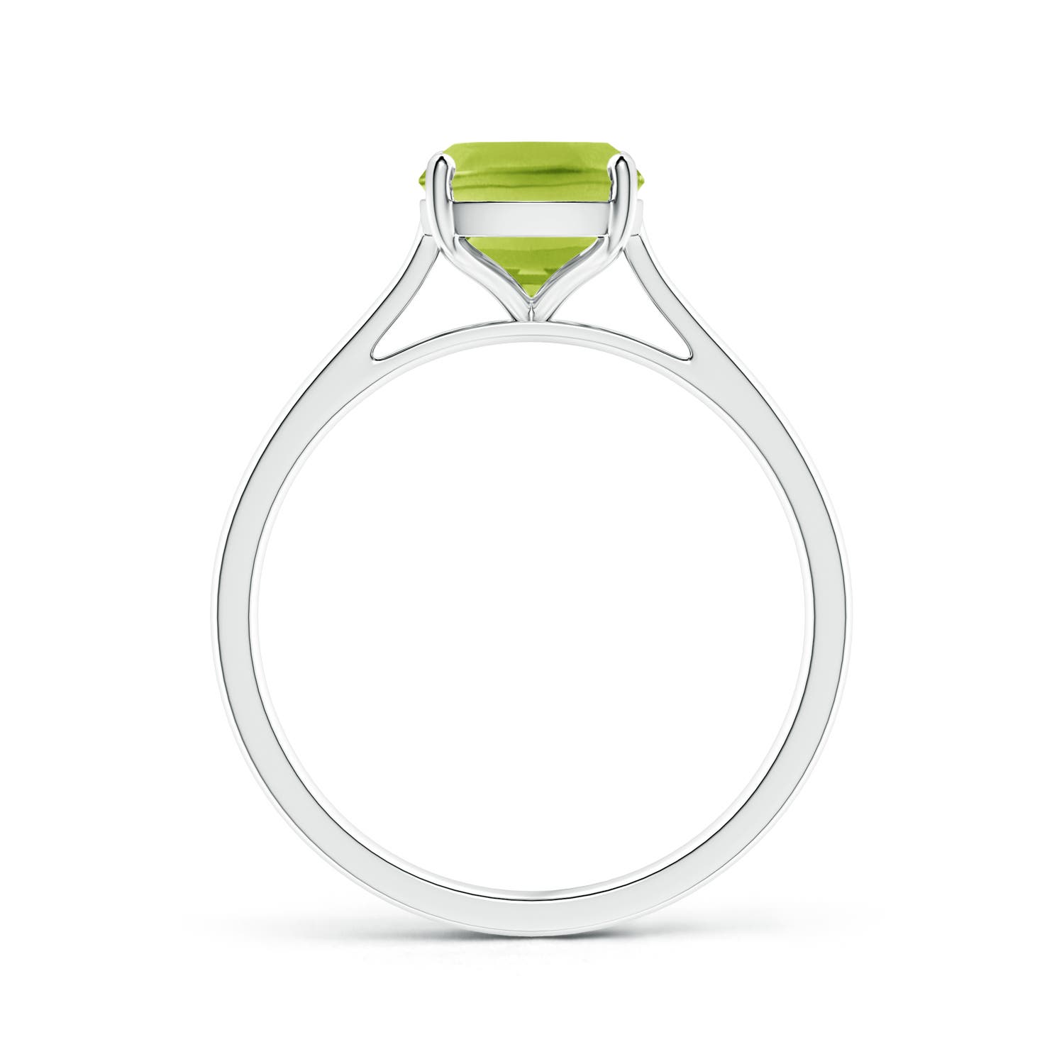 AA - Peridot / 2.1 CT / 14 KT White Gold