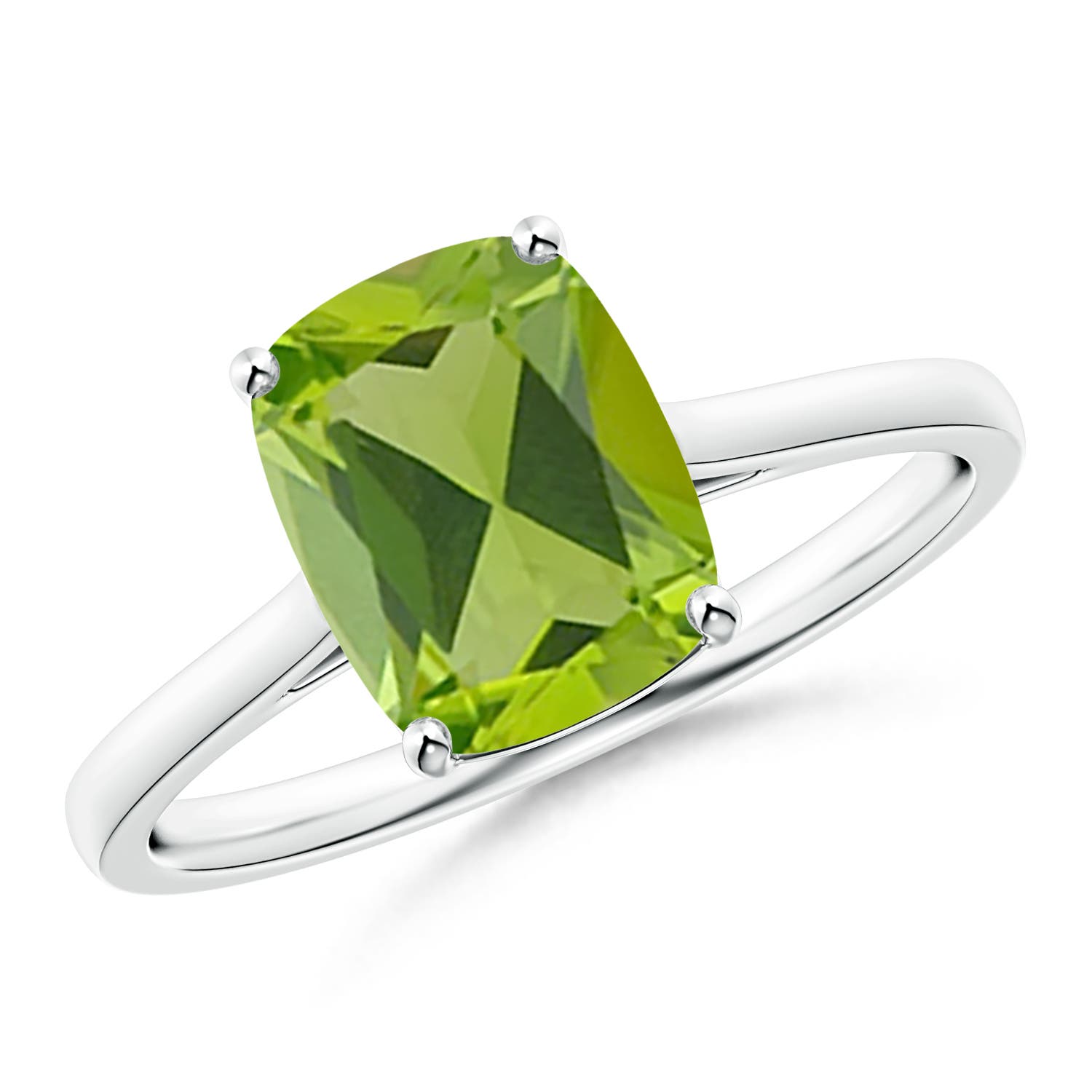 AAA - Peridot / 2.1 CT / 14 KT White Gold