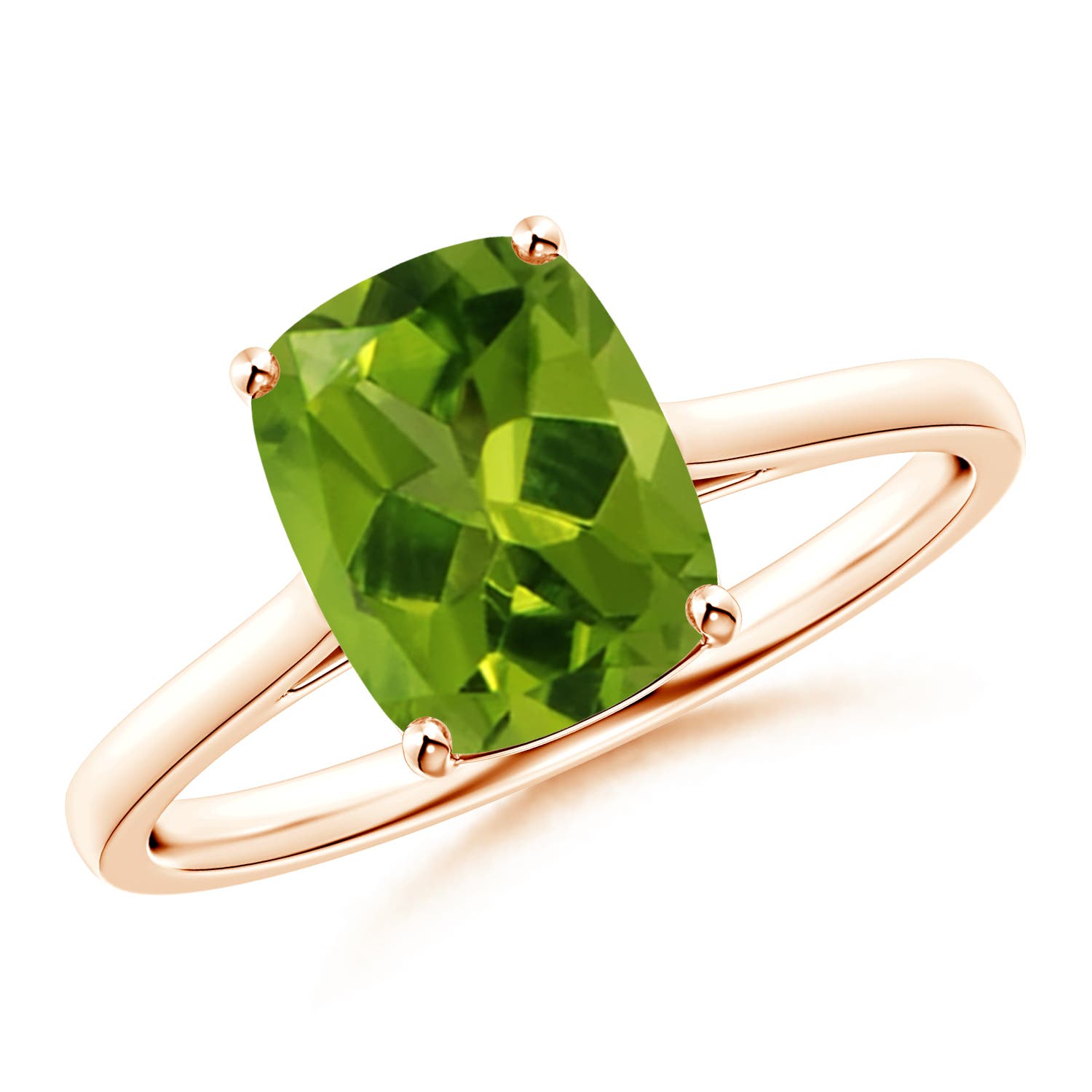 AAAA - Peridot / 2.1 CT / 14 KT Rose Gold