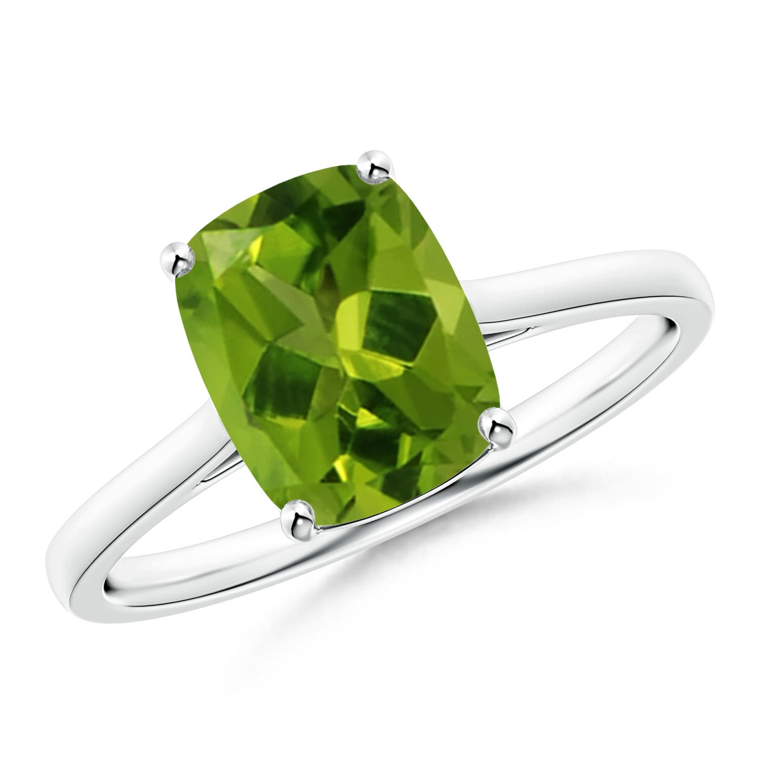 AAAA - Peridot / 2.1 CT / 14 KT White Gold