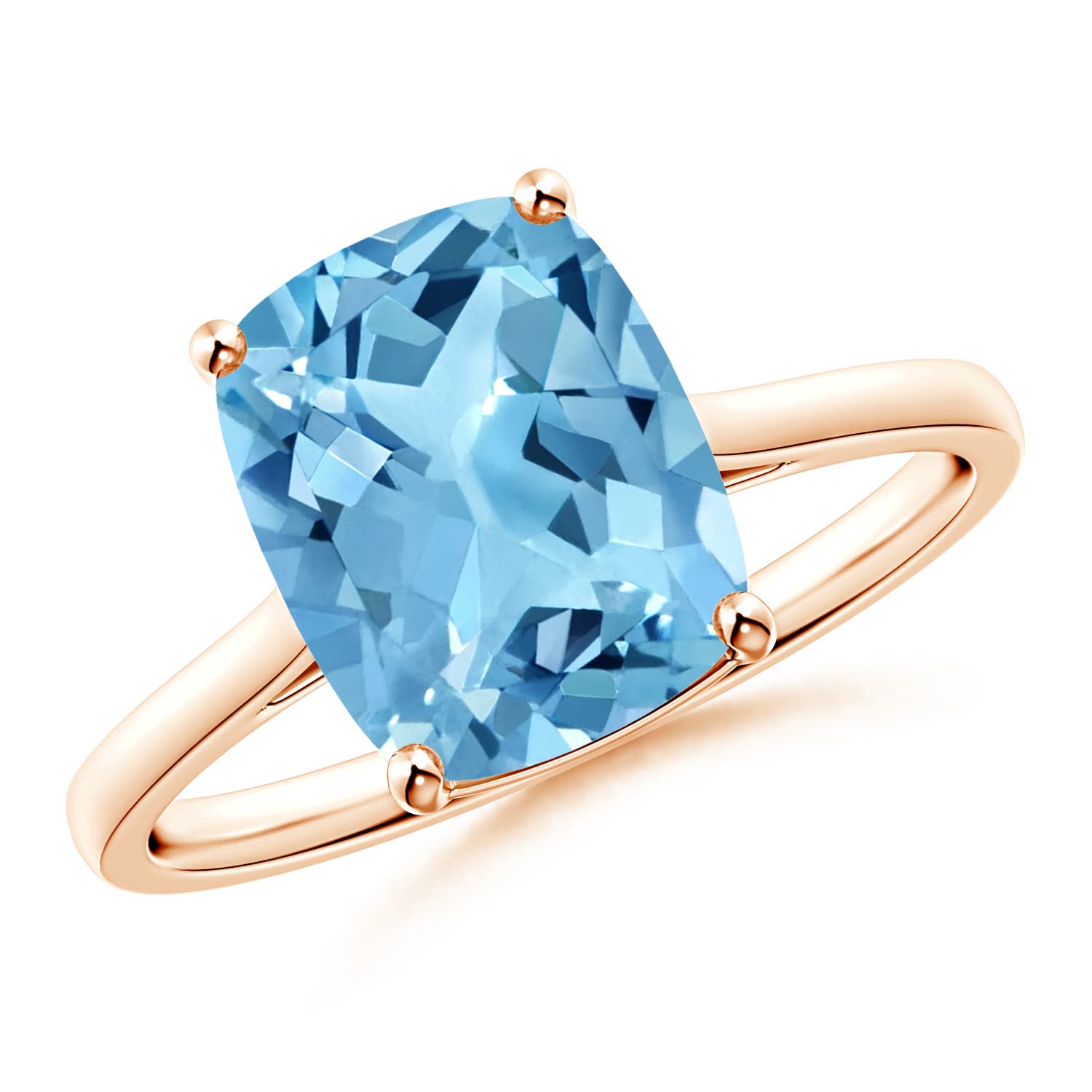 A - Swiss Blue Topaz / 3.2 CT / 14 KT Rose Gold