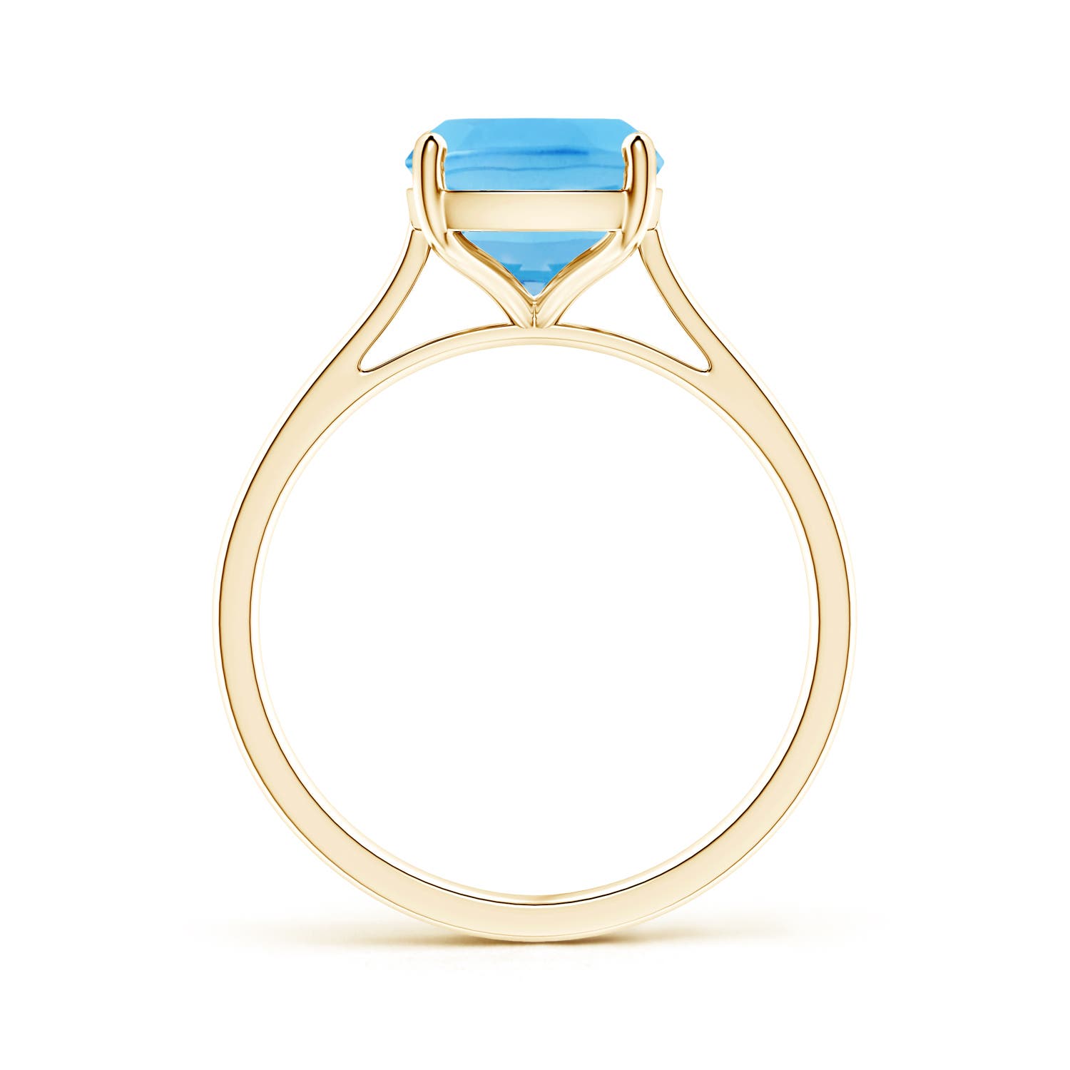 A - Swiss Blue Topaz / 3.2 CT / 14 KT Yellow Gold